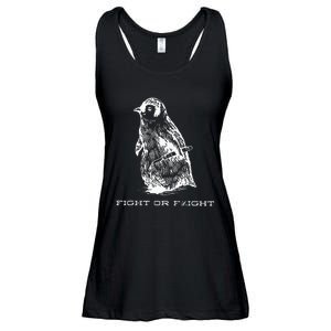 Fight Or Flight Funny Penguin Pun Fight Or Flight Meme Ladies Essential Flowy Tank