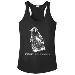 Fight Or Flight Funny Penguin Pun Fight Or Flight Meme Ladies PosiCharge Competitor Racerback Tank