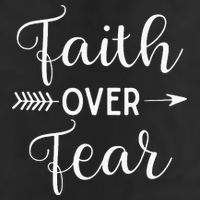 Faith Over Fear Arrow Cute Lettering Inspirational Christian Cool Comfort Performance Bucket Hat