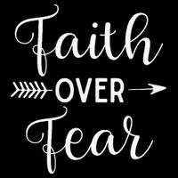 Faith Over Fear Arrow Cute Lettering Inspirational Christian Cooling Performance Crew T-Shirt