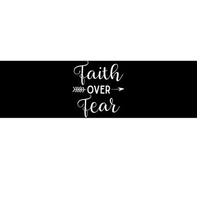 Faith Over Fear Arrow Cute Lettering Inspirational Christian Bumper Sticker