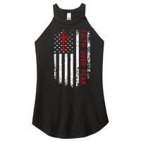 Faith Over Fear American Pride Patriotic Flag Women's Perfect Tri Rocker Tank