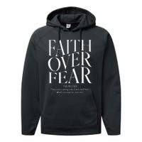 Faith Over Fear Christian Performance Fleece Hoodie