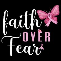 Faith Over Fear Fighter Breast Cancer Awareness Pink Ribbon Hoodie