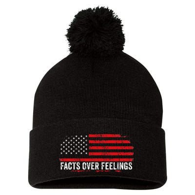 Facts Over Feelings Election 2020 Maga Trump Pom Pom 12in Knit Beanie