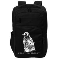Fight Or Flight Funny Penguin Meme Impact Tech Backpack