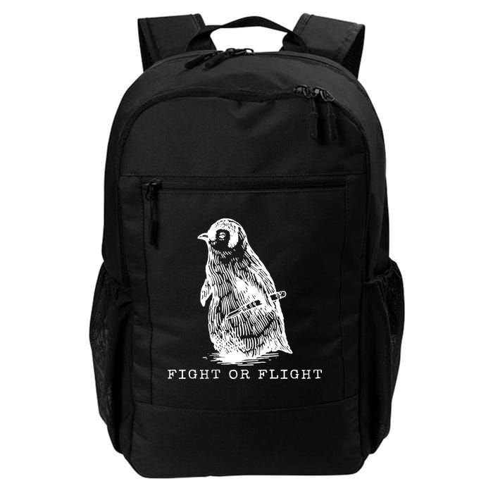 Fight Or Flight Funny Penguin Meme Backpack