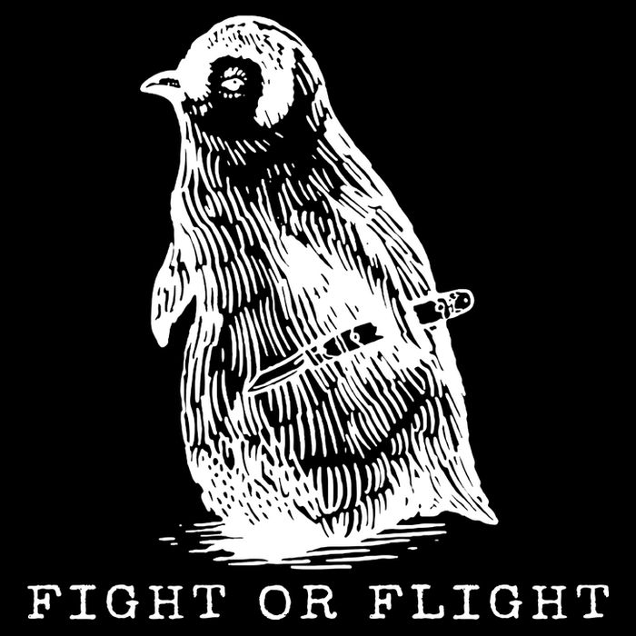 Fight Or Flight Funny Penguin Meme 16 in Basic Backpack