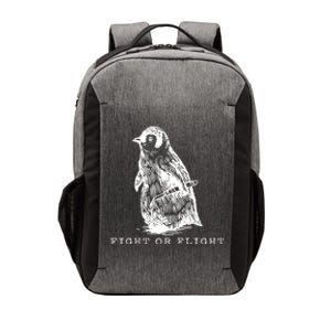 Fight Or Flight Funny Penguin Meme Vector Backpack