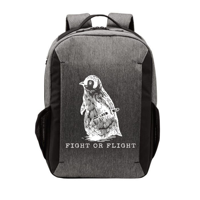 Fight Or Flight Funny Penguin Meme Vector Backpack