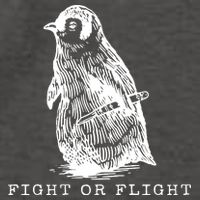Fight Or Flight Funny Penguin Meme Vector Backpack