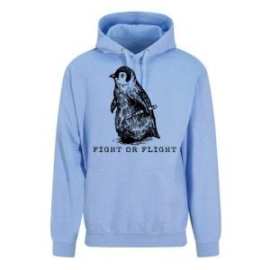 Fight Or Flight Funny Penguin Meme Unisex Surf Hoodie