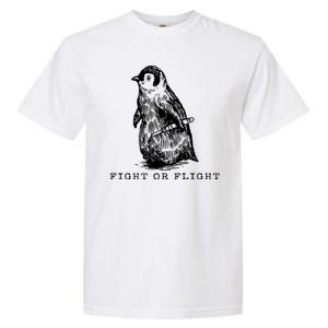 Fight Or Flight Funny Penguin Meme Garment-Dyed Heavyweight T-Shirt