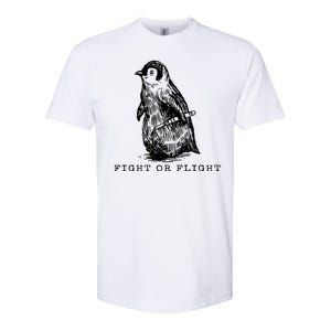 Fight Or Flight Funny Penguin Meme Softstyle CVC T-Shirt