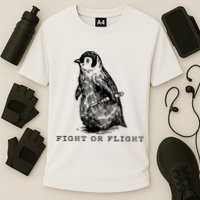 Fight Or Flight Funny Penguin Meme Performance Shirt