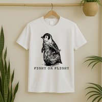 Fight Or Flight Funny Penguin Meme T-Shirt