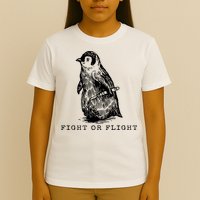 Fight Or Flight Funny Penguin Meme T-Shirt