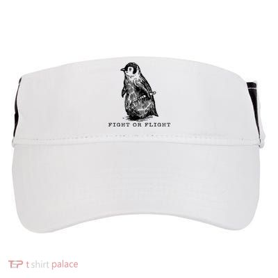 Fight Or Flight Funny Penguin Meme Adult Drive Performance Visor