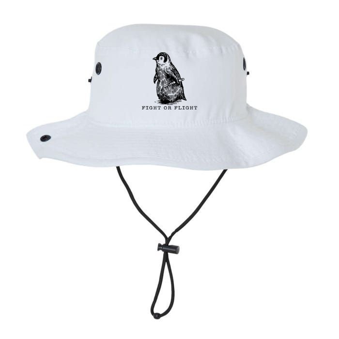 Fight Or Flight Funny Penguin Meme Bucket Hat