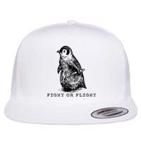 Fight Or Flight Funny Penguin Meme Flatbill Hat