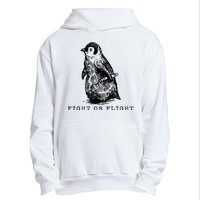 Fight Or Flight Funny Penguin Meme Urban Pullover Hoodie