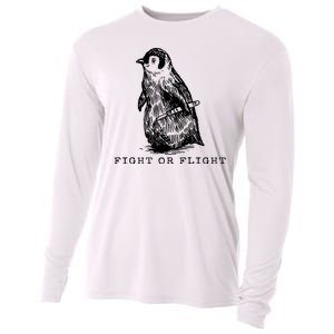 Fight Or Flight Funny Penguin Meme Cooling Performance Long Sleeve Crew