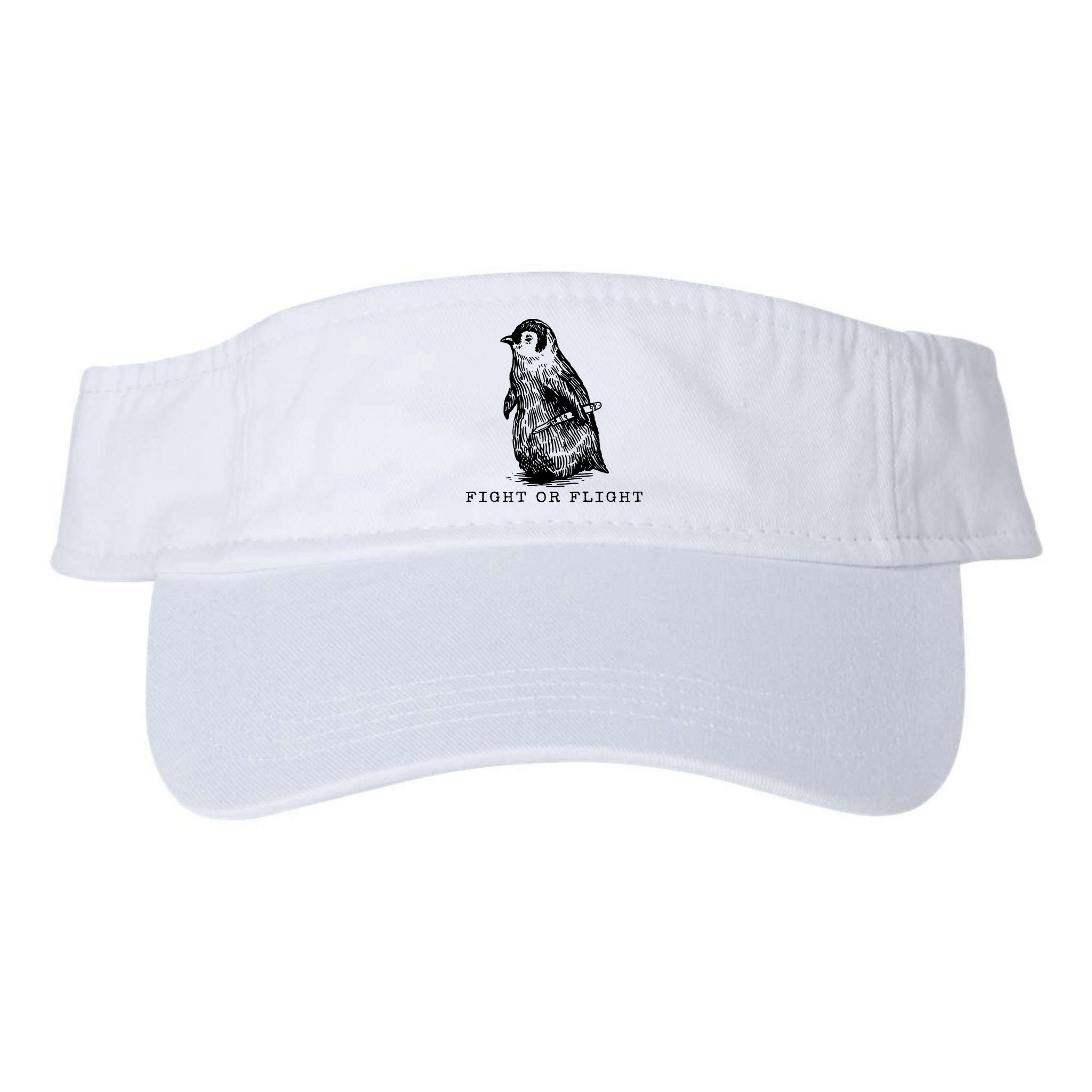 Fight Or Flight Funny Penguin Meme Visor