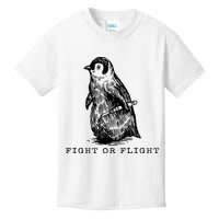 Fight Or Flight Funny Penguin Meme Kids T-Shirt