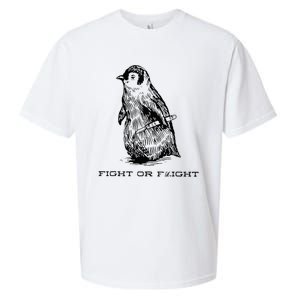 Fight Or Flight Funny Penguin Pun Fight Or Flight Sueded Cloud Jersey T-Shirt