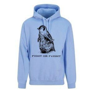 Fight Or Flight Funny Penguin Pun Fight Or Flight Unisex Surf Hoodie