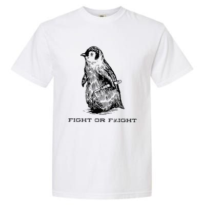 Fight Or Flight Funny Penguin Pun Fight Or Flight Garment-Dyed Heavyweight T-Shirt