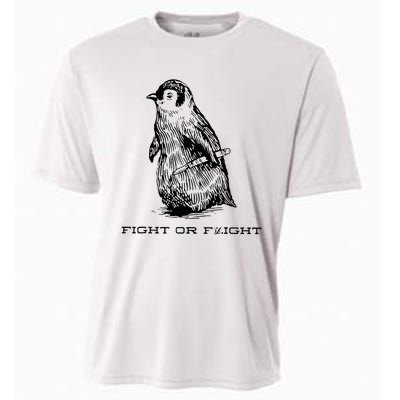 Fight Or Flight Funny Penguin Pun Fight Or Flight Cooling Performance Crew T-Shirt