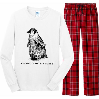 Fight Or Flight Funny Penguin Pun Fight Or Flight Long Sleeve Pajama Set