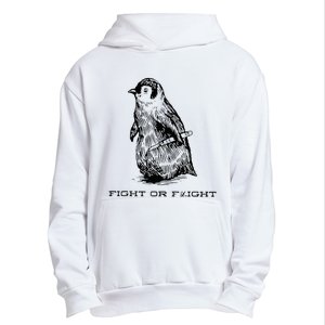 Fight Or Flight Funny Penguin Pun Fight Or Flight Urban Pullover Hoodie