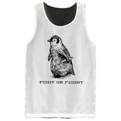 Fight Or Flight Funny Penguin Pun Fight Or Flight Mesh Reversible Basketball Jersey Tank