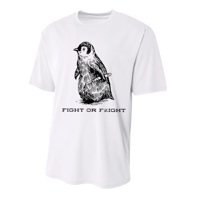 Fight Or Flight Funny Penguin Pun Fight Or Flight Performance Sprint T-Shirt