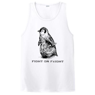 Fight Or Flight Funny Penguin Pun Fight Or Flight PosiCharge Competitor Tank