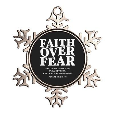 Faith Over Fear Metallic Star Ornament