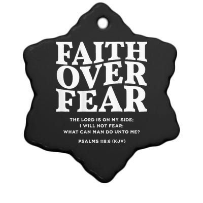 Faith Over Fear Ceramic Star Ornament