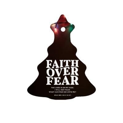 Faith Over Fear Ceramic Tree Ornament