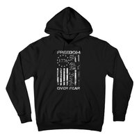 Freedom Over Fear Pro Gun Usa Flag 2nd Amendment Hoodie