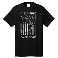 Freedom Over Fear Pro Gun Usa Flag 2nd Amendment Tall T-Shirt