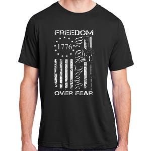 Freedom Over Fear Pro Gun Usa Flag 2nd Amendment Adult ChromaSoft Performance T-Shirt