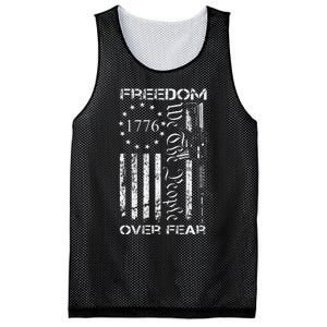 Freedom Over Fear Pro Gun Usa Flag 2nd Amendment Mesh Reversible Basketball Jersey Tank