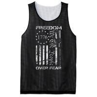 Freedom Over Fear Pro Gun Usa Flag 2nd Amendment Mesh Reversible Basketball Jersey Tank