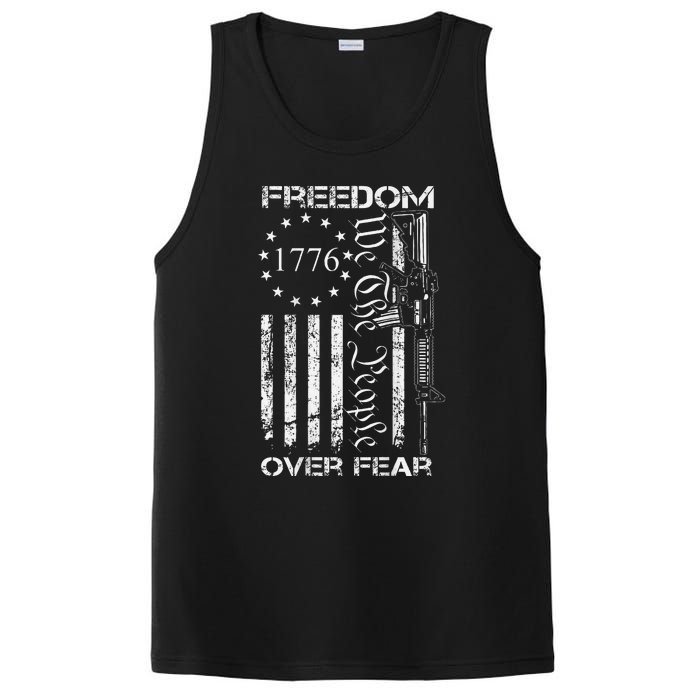 Freedom Over Fear Pro Gun Usa Flag 2nd Amendment PosiCharge Competitor Tank