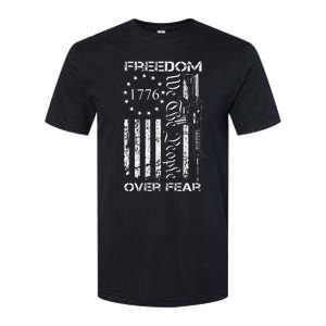 Freedom Over Fear Pro Gun Usa Flag 2nd Amendment Softstyle CVC T-Shirt