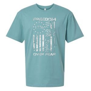 Freedom Over Fear Pro Gun Usa Flag 2nd Amendment Sueded Cloud Jersey T-Shirt