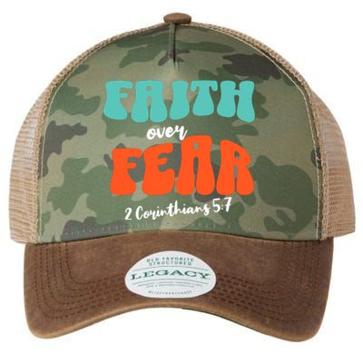 Faith Over Fear Christian Motivational Legacy Tie Dye Trucker Hat