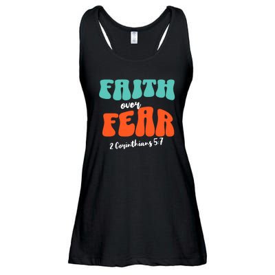 Faith Over Fear Christian Motivational Ladies Essential Flowy Tank